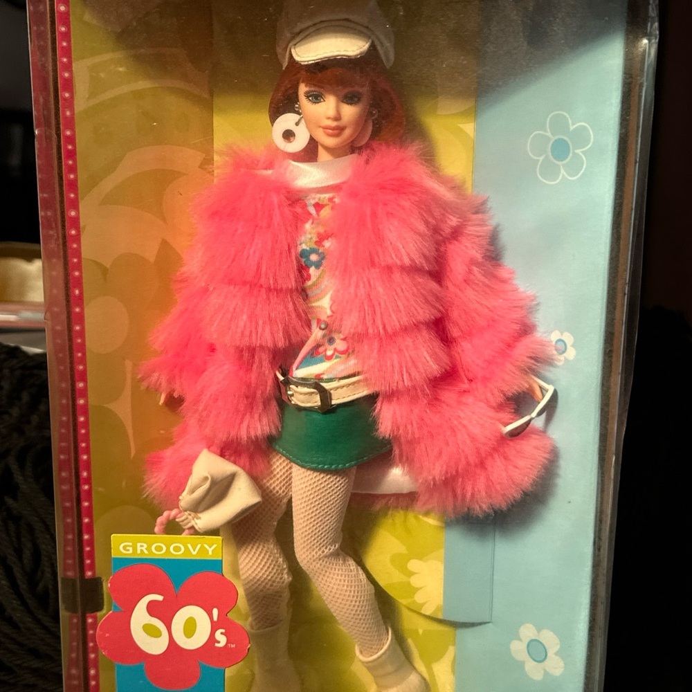 Mattel Groovy 60's Doll with Pink Coat